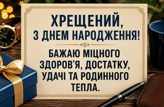 Оригінальні привітання з днем народження хрещеному своїми словами українською