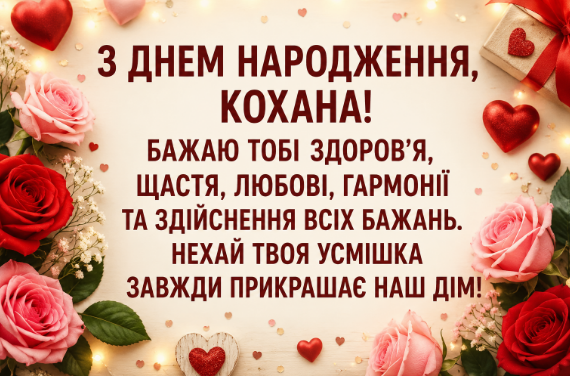 Оригінальні привітання з днем народження дружині своїми словами українською