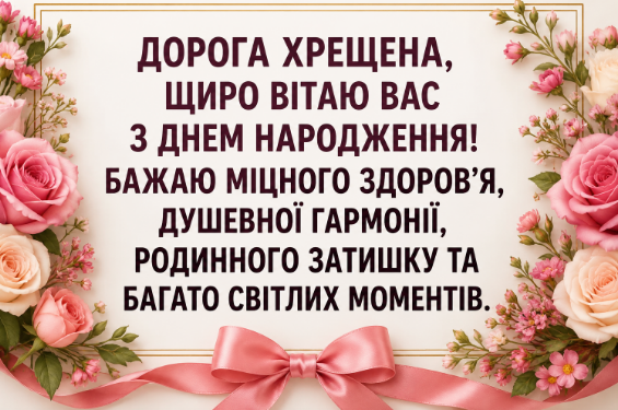 Оригінальні привітання з днем народження хрещеній