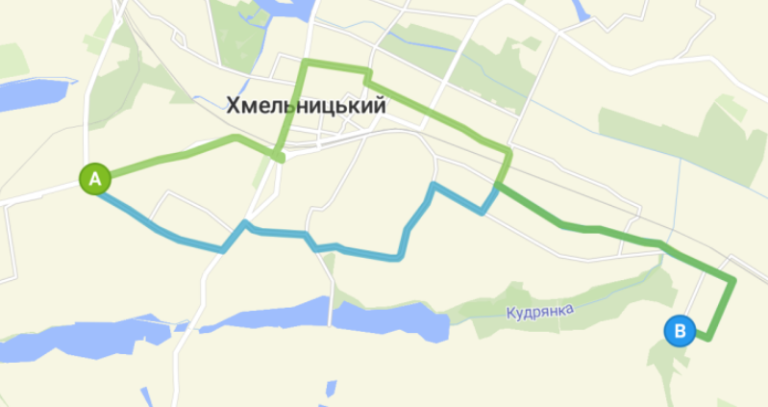 25 маршрутка Хмельницький маршрут