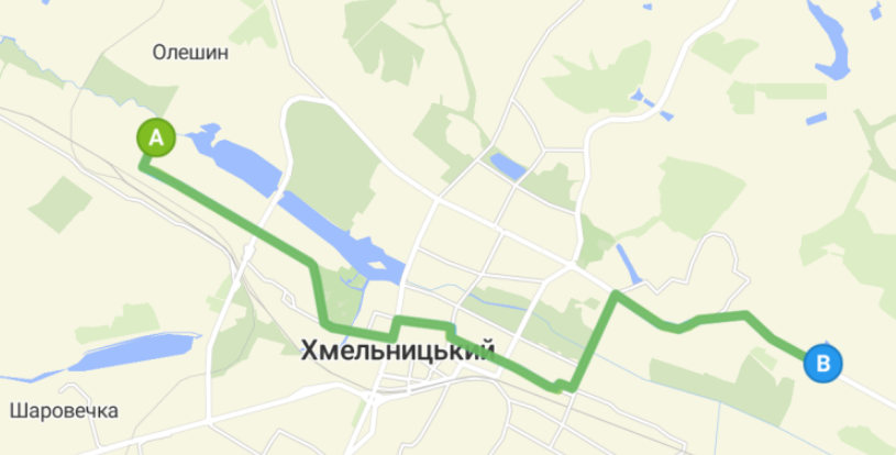 28 маршрутка Хмельницький маршрут