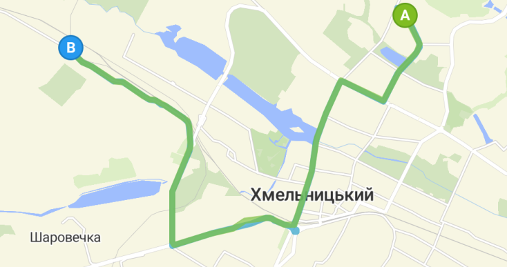 39 маршрутка Хмельницький маршрут