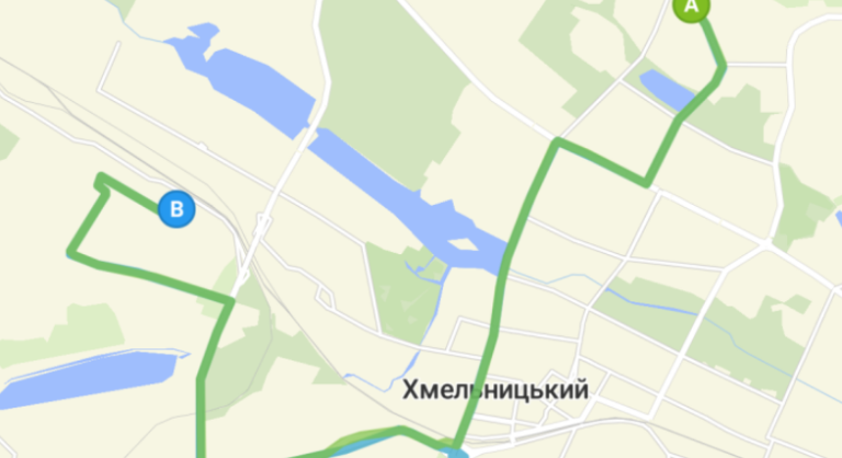 39А маршрутка Хмельницький маршрут