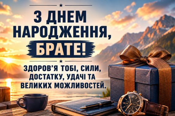 Оригінальні привітання з днем народження брату картинка
