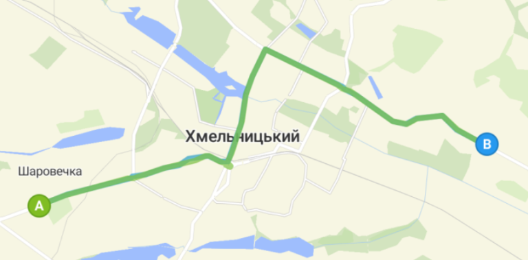 43 маршрутка Хмельницький маршрут