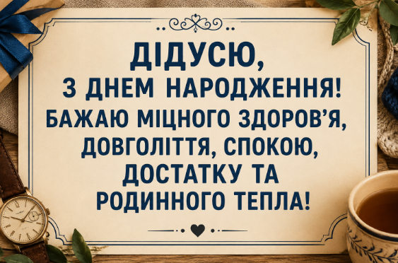 Оригінальні привітання з днем народження дідусю картинка