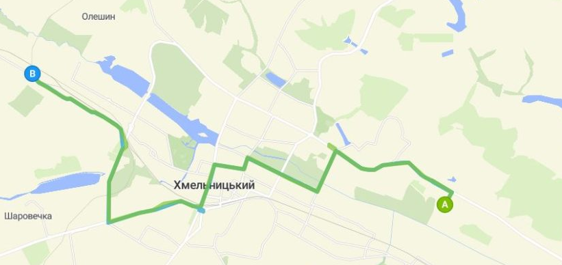 5 автобус Хмельницький маршрут