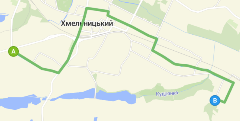 52 маршрутка Хмельницький маршрут