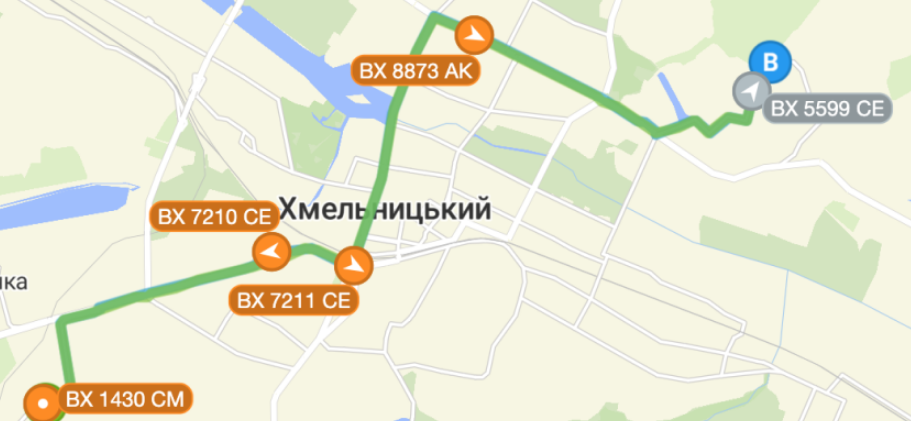 54 маршрутка Хмельницький маршрут