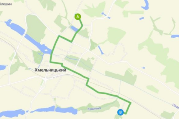 8 автобус Хмельницький маршрут