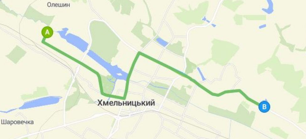 46 автобус Хмельницький маршрут